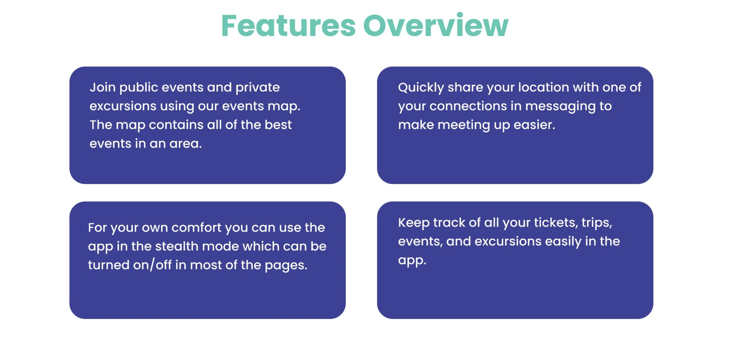 Map view in stealth mode with connection filter