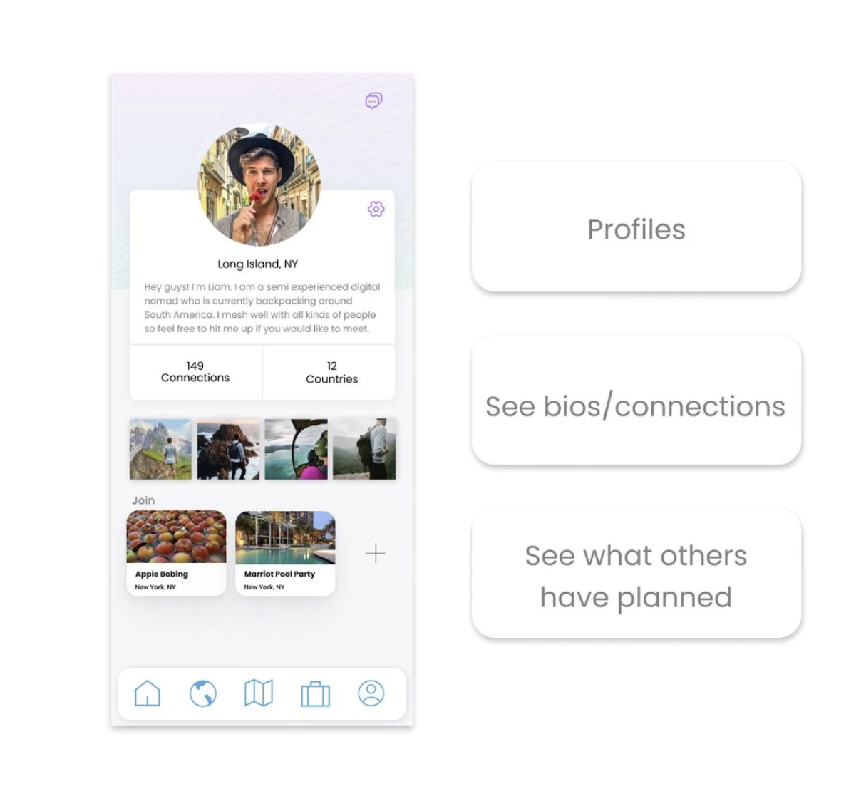 Explore tab showing bookable Excursions