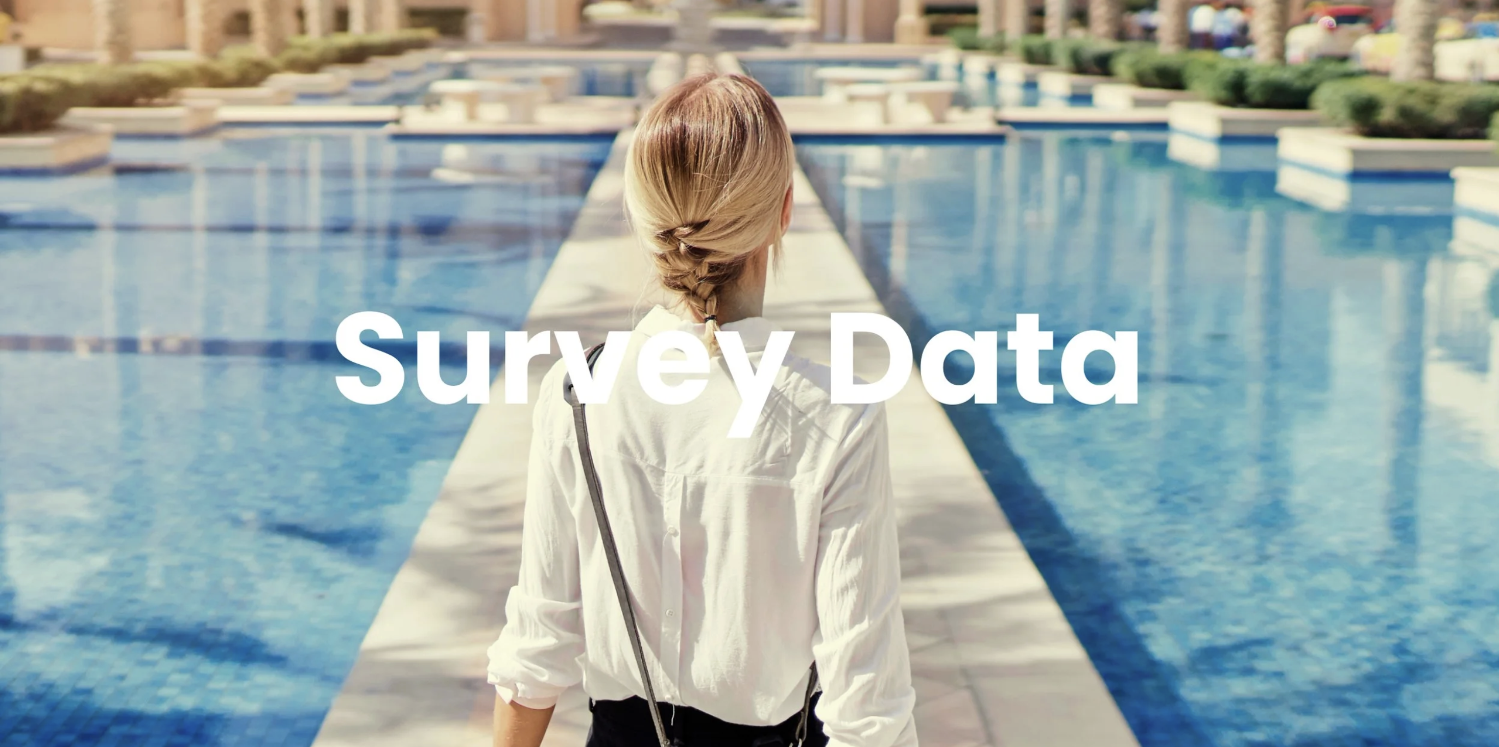 Survey Data section title over a poolside backdrop