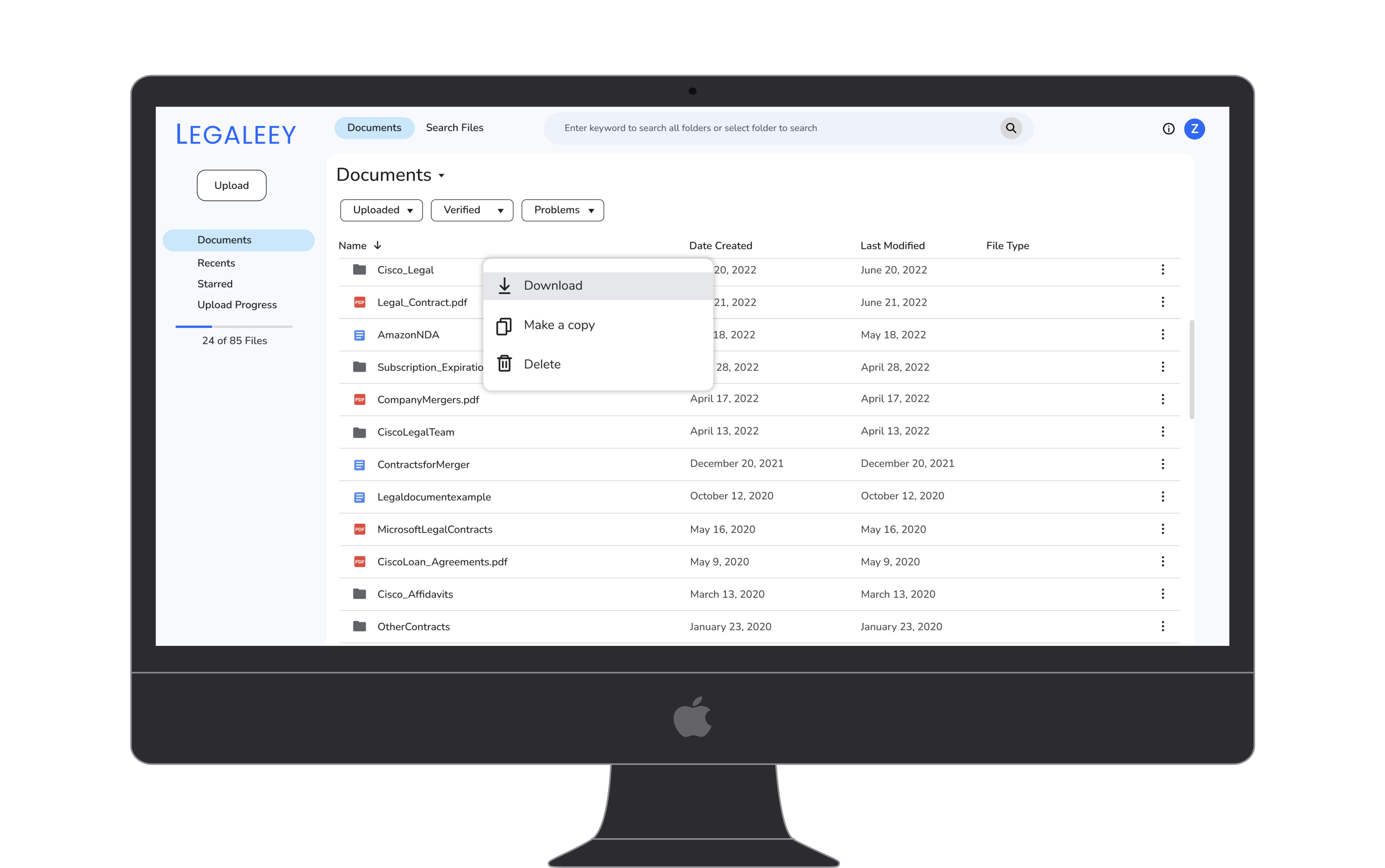 Settings account panel