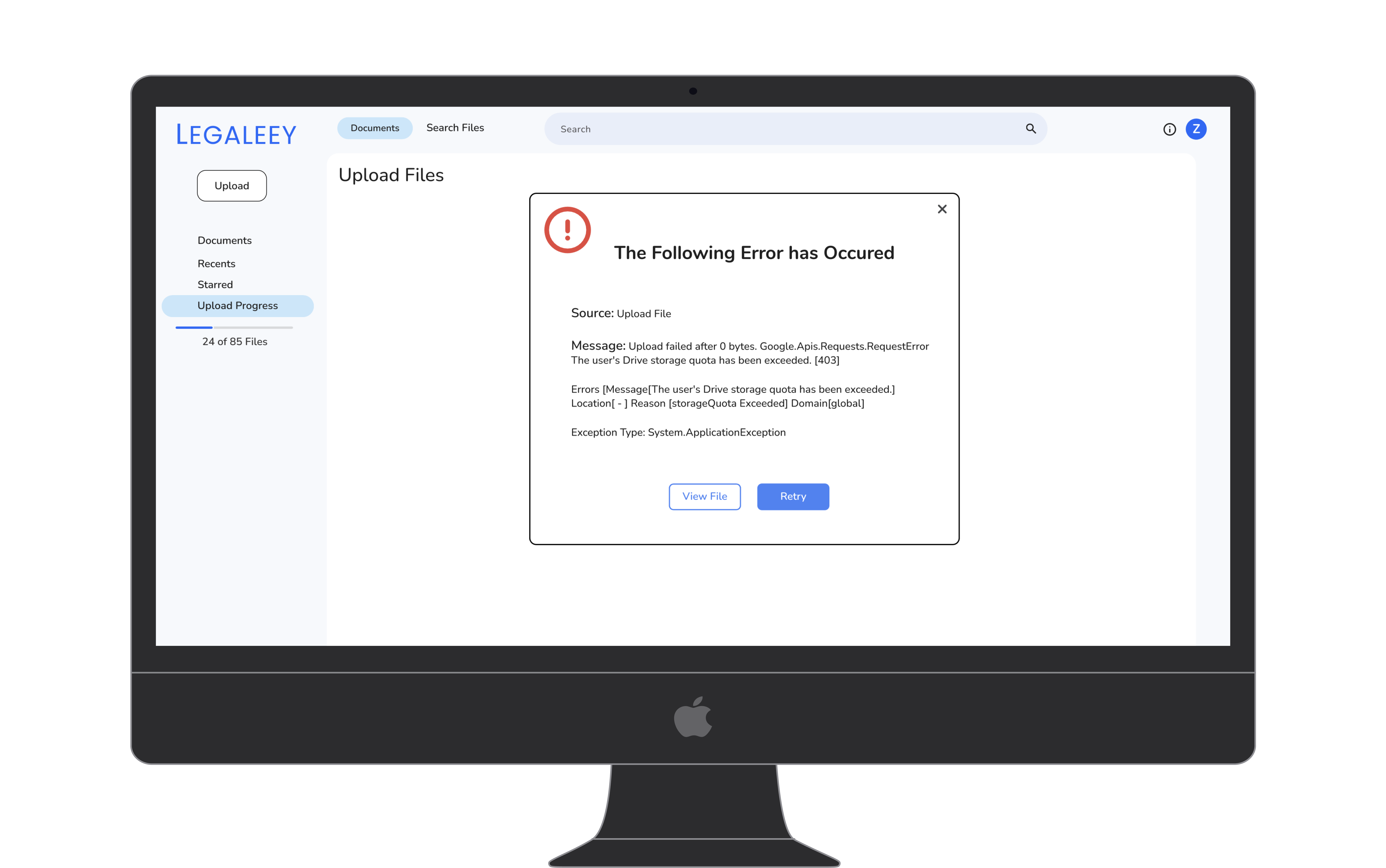 Legaleey platform final screen